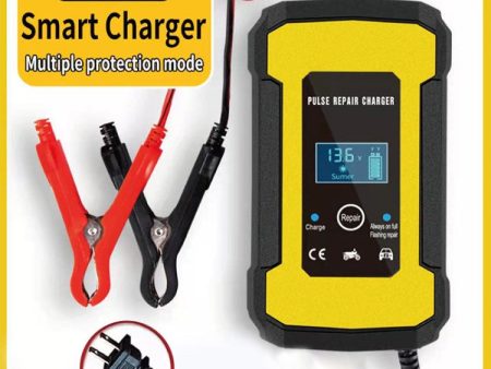 12V 6A Car Battery Charger One-click Repair Intelligent Control 110V to 220V Motorcycle Lead Acid Battery Adapter Online Sale