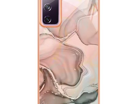 YB IMD Series-16 Style E for Samsung Galaxy S20 FE 4G   5G   S20 FE 2022   S20 Lite 2.0mm IMD Marble Pattern TPU Cover Back Protector Electroplating Phone Cover Online now