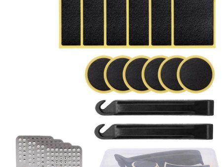 18Pcs   Set Bike Motorcycle Tire Patch Tire Lever Repair Kit Inner Tube Patch Puncture Supply