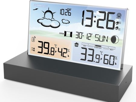 zx3396c Wireless Clock Color Display Home Weather Forecast Station Backlight Function Electric Clock Alarm For Discount