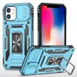 Armor Series for iPhone 11 6.1 inch Anti-scratch Phone Case Kickstand PC + TPU Protective Back Cover with Slide Camera Cover Online Hot Sale