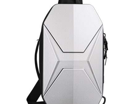 OZUKO 9509 Chest Bag with USB Charging Port Hard Shell Waterproof Crossbody Bag Daypack Travel Hiking Sling Backpack Fashion