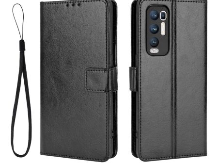 Crazy Horse Wallet Stand Leather Case with Strap for Oppo Reno5 Pro+ 5G   Find X3 Neo For Cheap