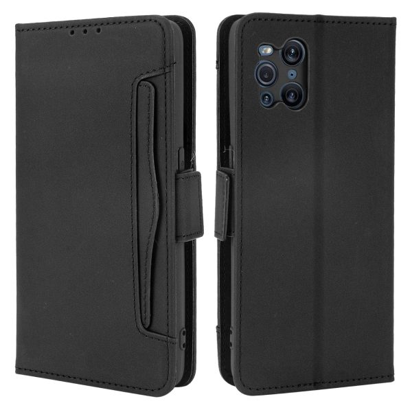 Leather Wallet Protective Case with Multiple Card Slots for Oppo Find X3 Pro   Oppo Find X3 Online now