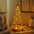 LED Christmas Spiral Light Star Light Iron Ornament Holiday Decoration Lamp For Sale