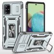 Armor Series for Samsung Galaxy A71 5G SM-A716 Kickstand Phone Case PC + TPU Impact-Resistant Protective Phone Protector with Slide Camera Cover For Sale