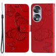 KT Imprinting Flower Series-2 for Honor 70 5G Magnetic Clasp PU Leather Mobile Phone Case Imprinted Butterfly Pattern Stand Wallet Cover Discount