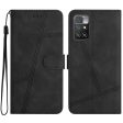 For Xiaomi Redmi Note 11 4G (MediaTek)   10 4G (2021)   10 2022 4G   10 Prime Lines Imprinted Protective Case Retro Skin-touch PU Leather Phone Stand Wallet Cover Supply