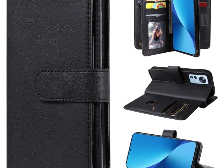 KT Multi-functional Series-1 for Xiaomi 12 Lite 5G Anti-shock Phone Cover Card Holder Stand PU Leather Flip Phone Case Wallet Online Hot Sale