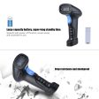 2.4G 1D 2D QR Barcode Scanner Bar Code Wireless Reader with USB Receiver Fashion