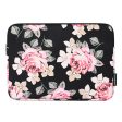 CANVASARTISAN H40-01 Shockproof Sleeve Bag for 14-inch Laptops Portable Storage Bag Rose Pattern Printed Carrying Case Sale