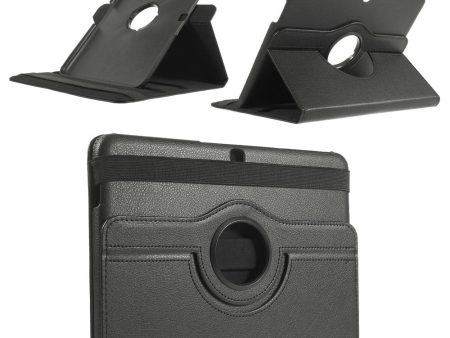 Black Litchi Leather 360 Degree Rotary Stand Case for Samsung Galaxy Tab 4 10.1 T531 T530 T535 Sale