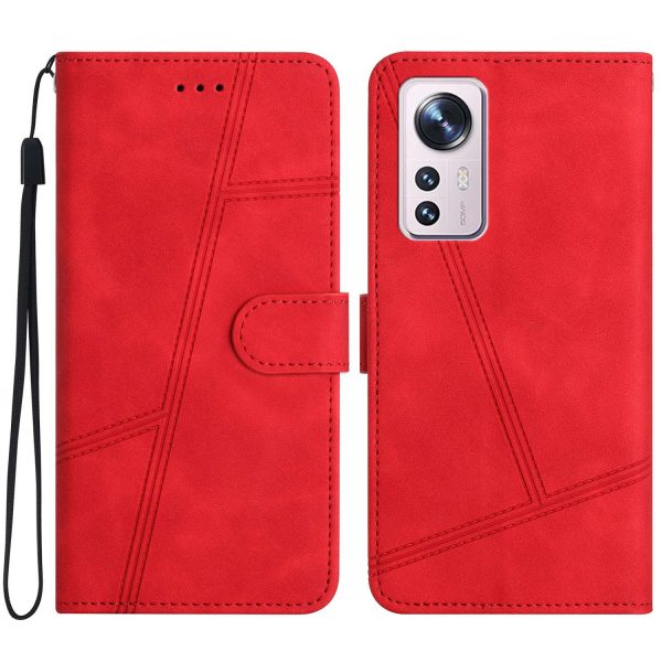 For Xiaomi 12 Pro 5G   12 Pro (Dimensity) 5G   12S Pro 5G Comfortable Skin-touch Feeling Phone Case Wallet Retro PU Leather Imprinted Sewing Line Decor Phone Cover Discount