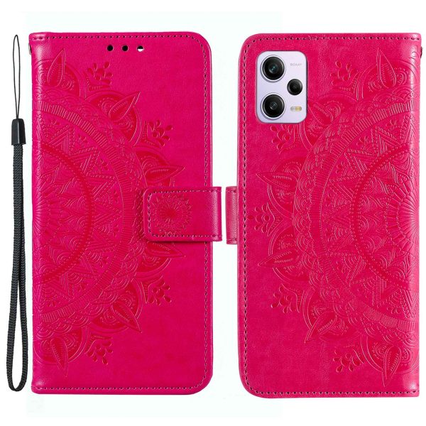 Mandala Flower Imprinted PU Leather Case for Xiaomi Redmi Note 12 Pro+ 5G, Flip Stand Magnetic Clasp Protection Cover Wallet Online Hot Sale