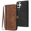 YX0020 For Samsung Galaxy S22 Ultra 5G Phone Case, Horizontal Stand Dual Magnetic Clasp PU Leather Flip Cover Shell with Strap Cheap