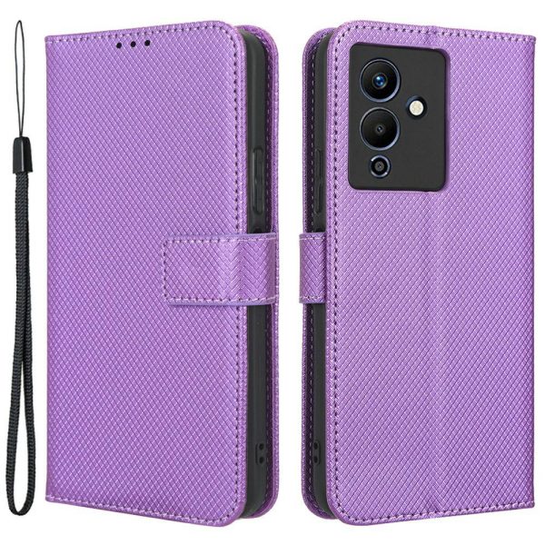 For Infinix Note 12 5G   Note 12 Pro 5G   X671   X671B Diamond Texture Magnetic Closure Phone Case Stand Wallet Shockproof Phone Cover with Strap For Discount