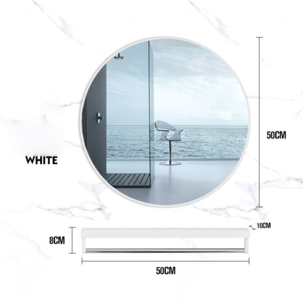 Anti-explosion Round No Drilling Bathroom HD Makeup Mirror Hot on Sale