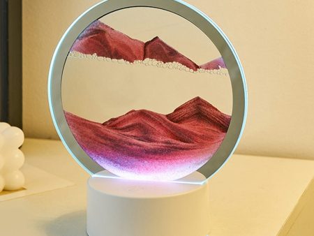 3D Quicksand Table Lamp Dynamic Sand Painting Night Light with Touch Switch Home Decoration Discount