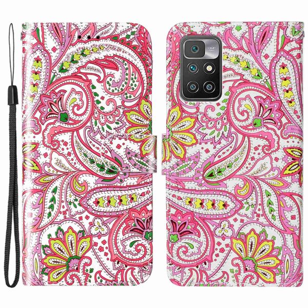 Pattern Embossed Shockproof Case for Xiaomi Redmi Note 11 4G (MediaTek)   Redmi 10 4G (2021)   Redmi 10 2022 4G   Redmi 10 Prime, PU Leather TPU Wallet Phone Case with Stand   Hand Strap on Sale