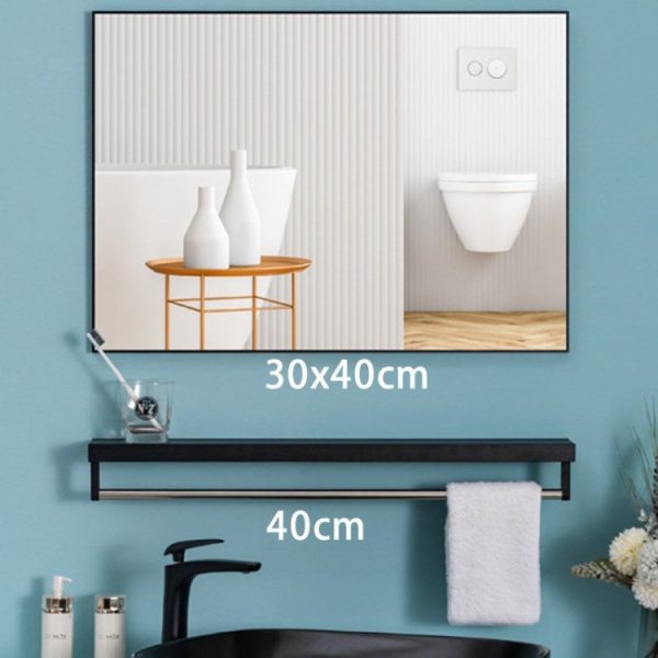 HD Exquisite Explosion-proof Bathroom Makeup Mirror with Towel Holder Online Sale