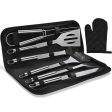 7Pcs Set BBQ Grill Accessories Grill Kit Spatula Fork Tongs Cleaning Brush Tools for Camping Backyard Barbecue (No FDA Certificate) Online