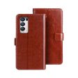 IDEWEI Folio Flip Crazy Horse Texture Leather Mobile Casing with Wallet Stand for Oppo Find X3 Neo Discount