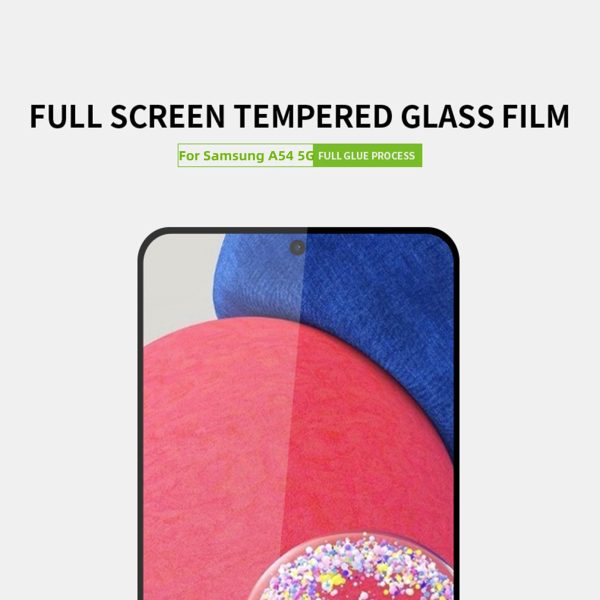 PINWUYO JK Tempered Glass Film Series-2 for Samsung Galaxy A54 5G Anti-explosion Screen Protector High Aluminum-silicon Glass Full Cover Full Glue HD Film Hot on Sale