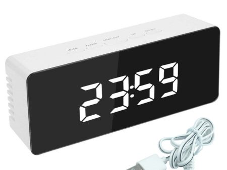 Digital Alarm Clock Large Display LED Mirror with Snooze Time Temperature Function for Bedroom Office Online Hot Sale