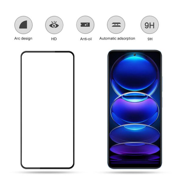 MOCOLO For Xiaomi Redmi Note 12 5G Tempered Glass Secondary Hardening Screen Protector Full Glue Silk Printing Ultra Clear Film Online Sale