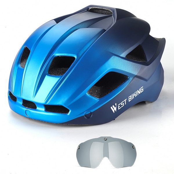 WEST BIKING YP0708094 Magnetic Goggles Helmet Integrated Bike Helmet Lightweight Cycling Helmet Men Women Bicycle Safety Gear for Mountain Bicycle Road Bike Discount