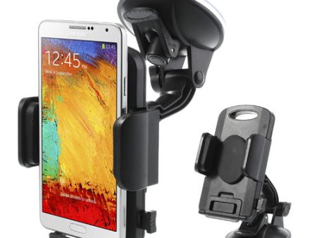 Black Universal 360 Rotation Car Holder Stand for 4.3-7.8 inch Smartphones Tablet, width: 58-125mm Supply