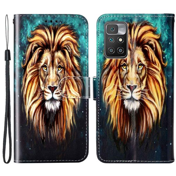 Pattern Embossed Shockproof Case for Xiaomi Redmi Note 11 4G (MediaTek)   Redmi 10 4G (2021)   Redmi 10 2022 4G   Redmi 10 Prime, PU Leather TPU Wallet Phone Case with Stand   Hand Strap on Sale