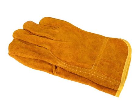 1 Pair Wear-resistant Cowhide Welding Gloves Durable High-temperature Resistant Welders Gloves Online