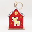 LED Light Up Christmas House Wood House Crafts Wooden Hanging Ornaments for Christmas Tree Window Decor For Discount