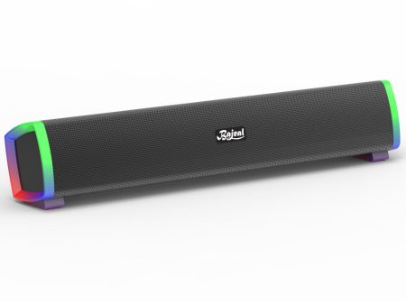 BAJEAL S100 Wireless RGB Bluetooth Speaker Bar-shaped Portable Subwoofer Support AUX+TF Card Playing for Laptop Computer Cheap