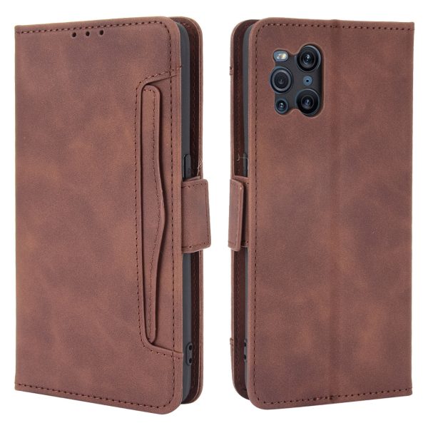 Leather Wallet Protective Case with Multiple Card Slots for Oppo Find X3 Pro   Oppo Find X3 Online now