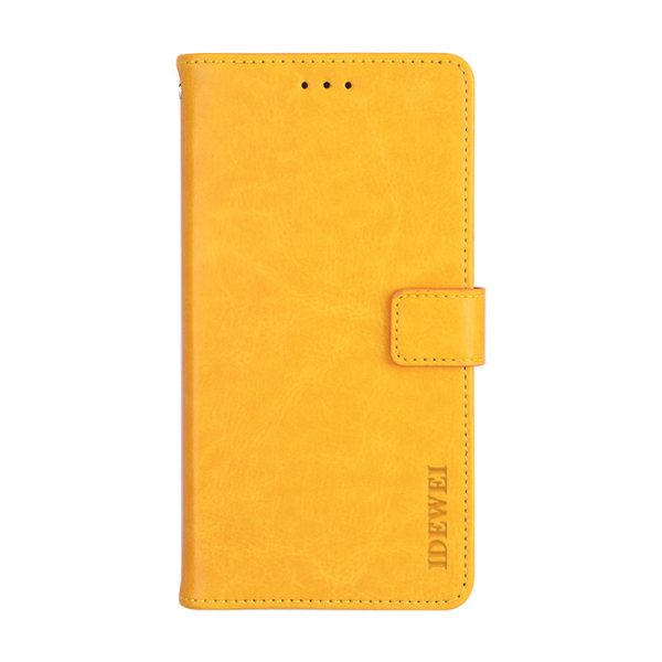 IDEWEI Folio Flip Crazy Horse Texture Leather Mobile Casing with Wallet Stand for Oppo Find X3 Neo Discount