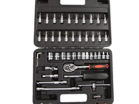 46Pcs Spanner Socket Set  for Car Repairs 1   4 inch Screwdriver Ratchet Wrench Combination Hand Tool Set Supply