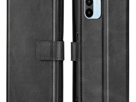 For Xiaomi Redmi A1 4G Calf Texture PU Leather Phone Stand Wallet Case Square Magnetic Clasp Shockproof Cover Supply