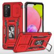 For Samsung Galaxy A03s (165.8 x 75.9 x 9.1mm) (US Version) Armor Series Shock Absorbing Hybrid Hard PC Soft TPU Case Ring Car Mount Kickstand Back Shell with Camera Cover For Discount