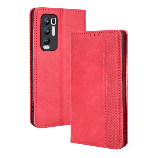 Vintage Style PU Leather Wallet Case for OPPO Reno5 Pro Plus Find X3 Neo Online Sale