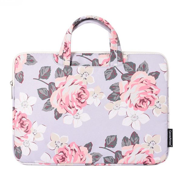 CANVASARTISAN H40-B01 Laptop Sleeve 14-inch Rose Pattern Printed  Laptop Carrying Case Protective Computer Bag with Outer Pouch Online Sale