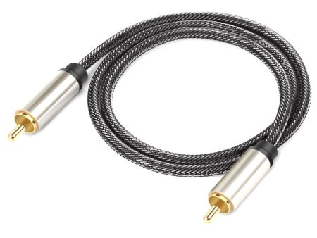 1.5m Sound Amplifier Speaker Coaxial Digital Audio Cable S   PDIF RCA Male to Male Stereo AUX Braided Wire Discount