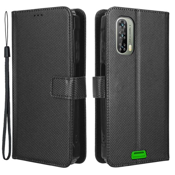 For Blackview BV7100 4G Diamond Texture PU Leather Wallet Case Flip Stand Magnetic Clasp Shockproof Phone Cover Fashion