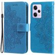 For Xiaomi Redmi Note 12 Pro 5G PU Leather Magnetic Closure Flower Imprinted Case Stand Feature Wallet Full Body Protective Phone Cover Shell with Strap on Sale