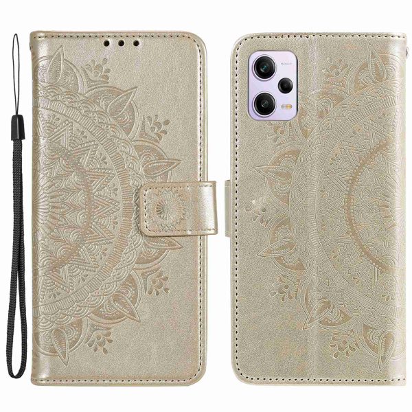 Mandala Flower Imprinted PU Leather Case for Xiaomi Redmi Note 12 Pro+ 5G, Flip Stand Magnetic Clasp Protection Cover Wallet Online Hot Sale