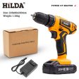 HILDA Electric Drill Screwdriver 21V US Plug Rechargeable Cordless Woodworking Drill Power Tool Power Drill Driver Sale