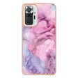 For Xiaomi Redmi Note 10 Pro 4G (Global)   Note 10 Pro 4G (India)   Note 10 Pro Max 4G YB IMD Series-16 Electroplated Marble Pattern Case Style E IMD 2.0mm TPU Shockproof Phone Cover For Sale