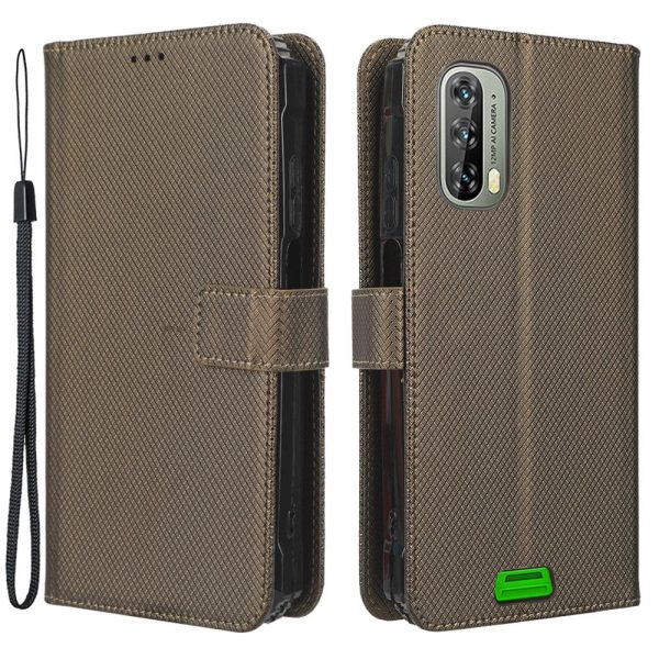 For Blackview BV7100 4G Diamond Texture PU Leather Wallet Case Flip Stand Magnetic Clasp Shockproof Phone Cover Fashion