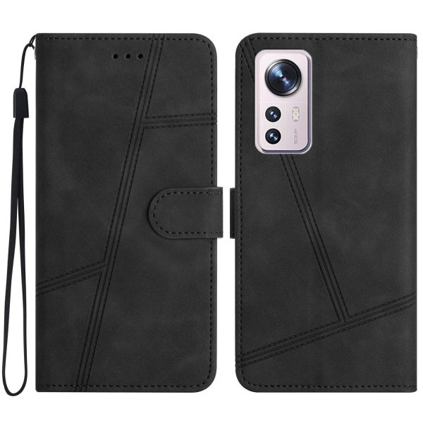 For Xiaomi 12 Pro 5G   12 Pro (Dimensity) 5G   12S Pro 5G Comfortable Skin-touch Feeling Phone Case Wallet Retro PU Leather Imprinted Sewing Line Decor Phone Cover Discount